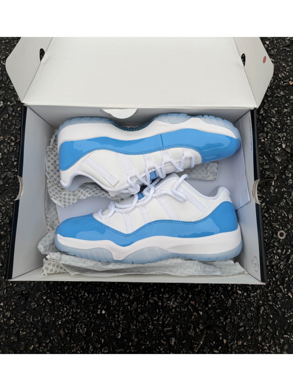 Jordan Retro 11 Low White and University Blue Men’s Athletic Shoes